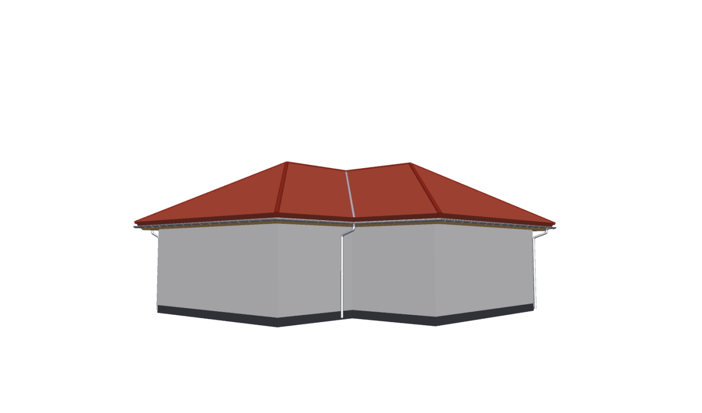 Winkelbungalow mit Walmdach