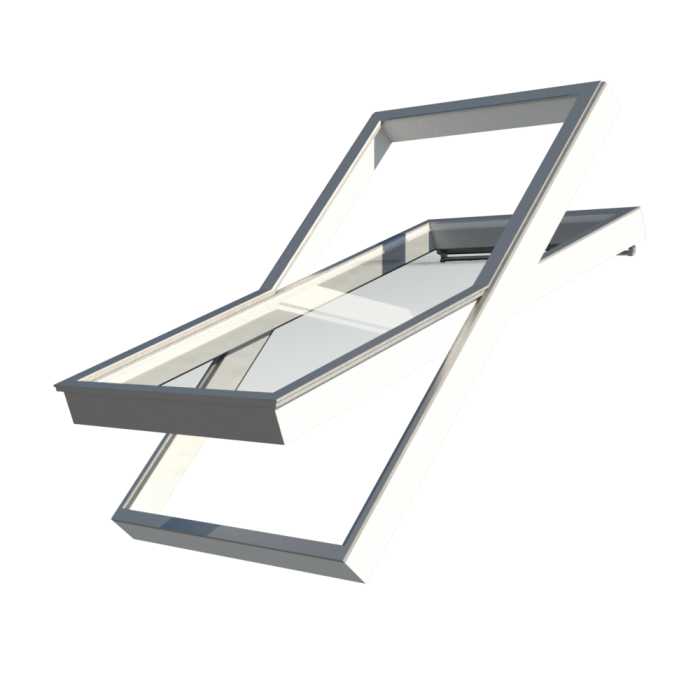 Dachflächenfenster Roto Designio R8 Klapp- Schwingfenster in 3fach Comfort Verglasung.